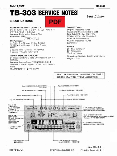 Roland 303 service manual - tb-303,